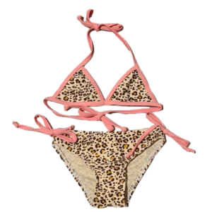 ☃️Beach Baby Leopard Print Bikini in Brown Cream and Pink